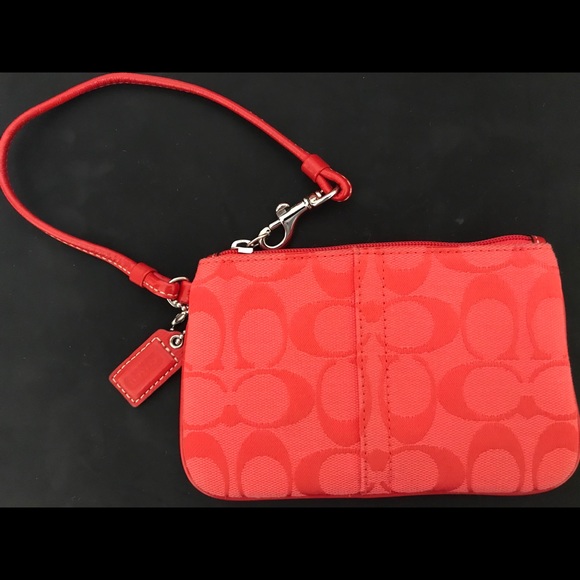 Coach Small Wristlet Red